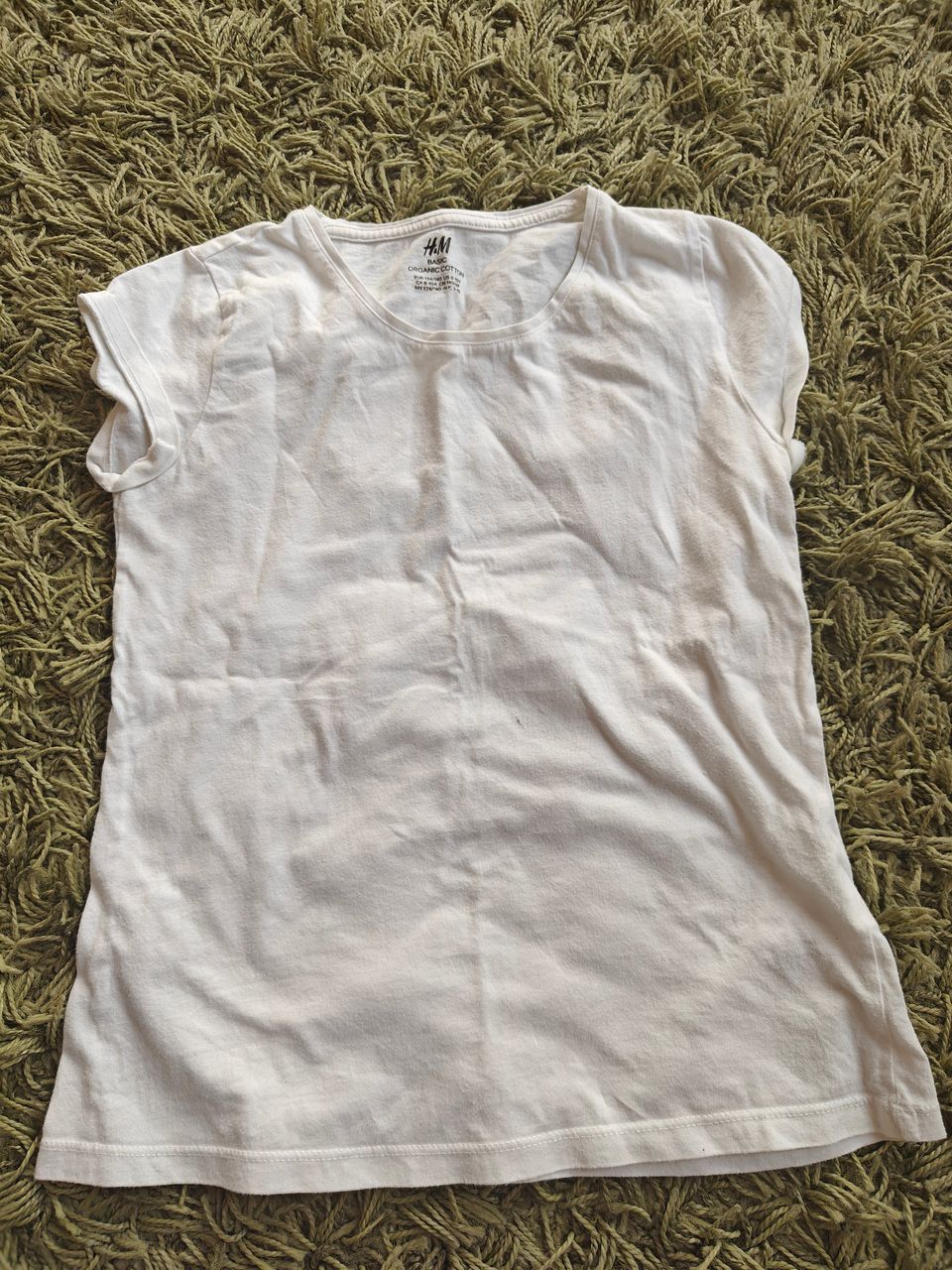 134/140cm H&M valkoinen t-paita