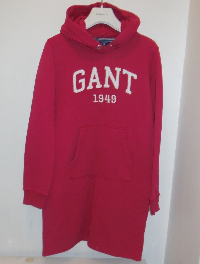 Gant tummanpunainen pitkä huppari 158-164 cm (13-14)