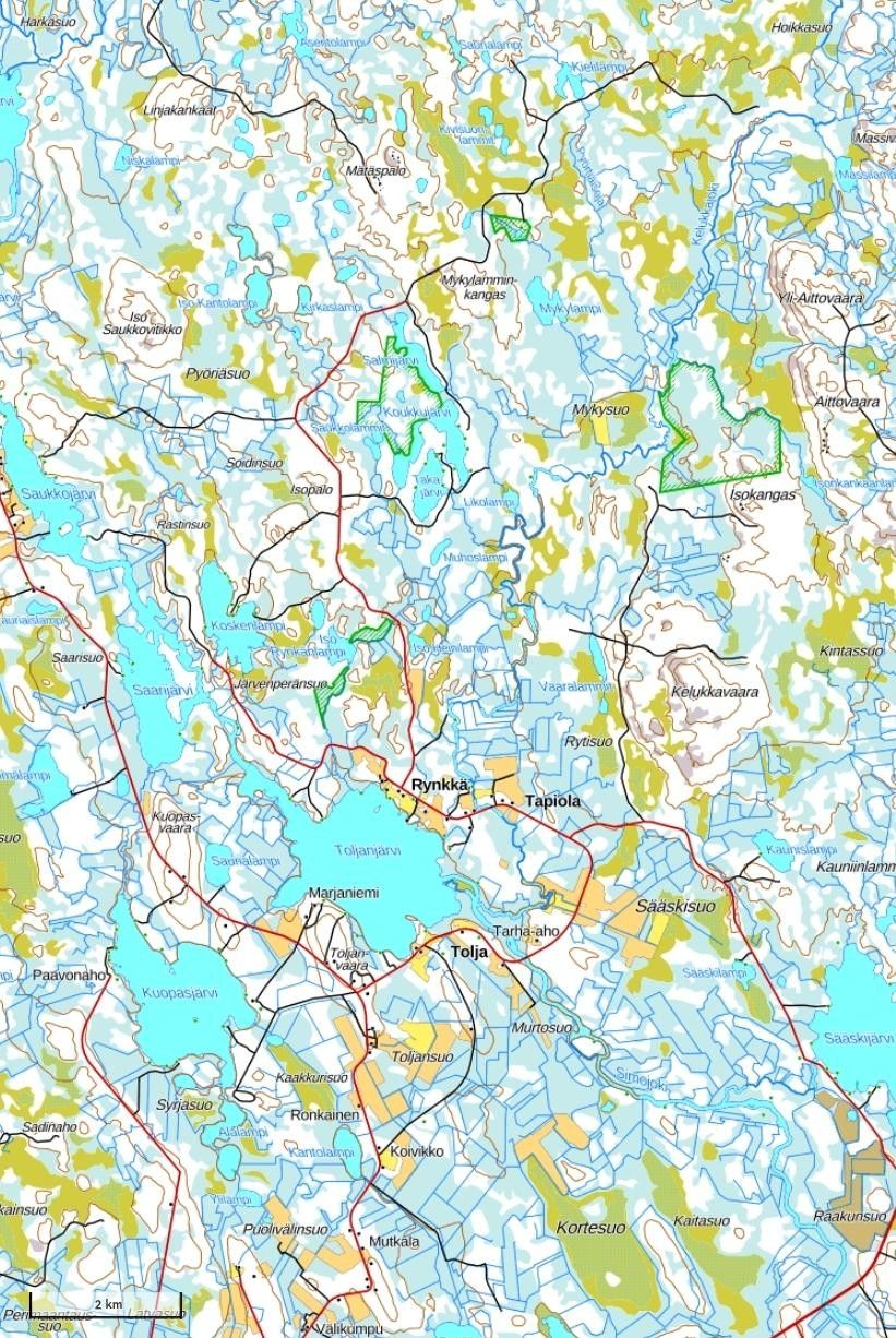 Rantatontti/mökki Toljanjärvi ja lähialueet