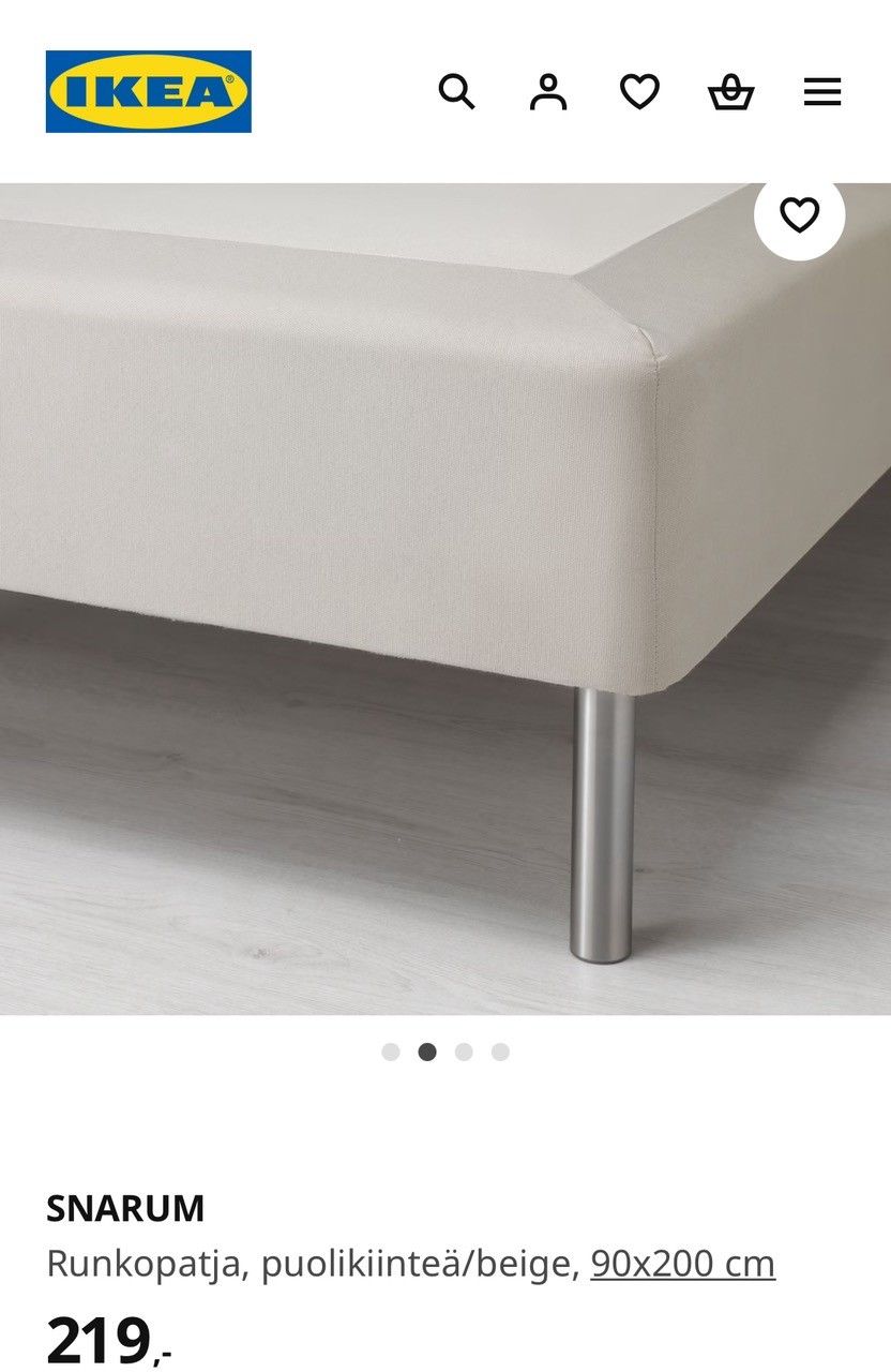 Ikea Snarum runkopatja 90x200 cm