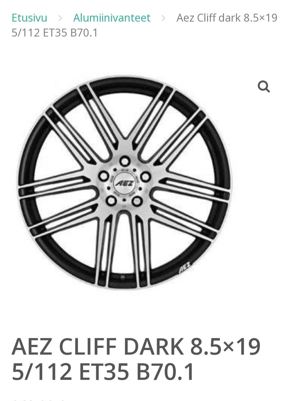 Aez Cliff Dark R19 5x112