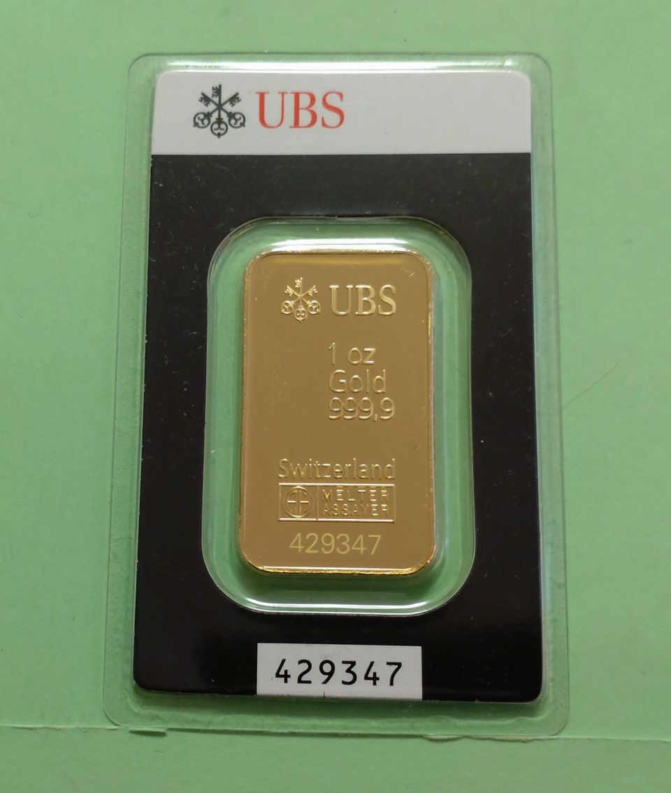 UBS 1 unssi 9999 kultaa.