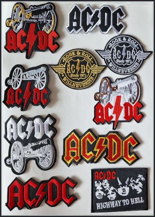 10 kpl AC/DC kangasmerkkejä