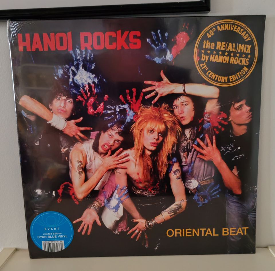 Hanoi Rocks Oriental Beat cyan blue LP
