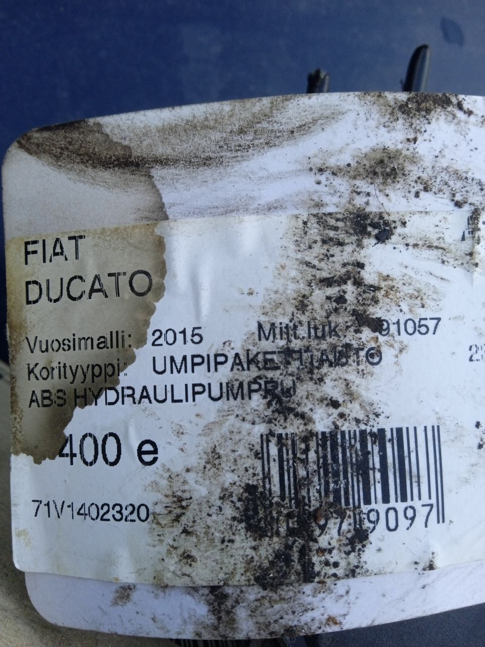 Abs hydrauliyksikkö ducato 2015
