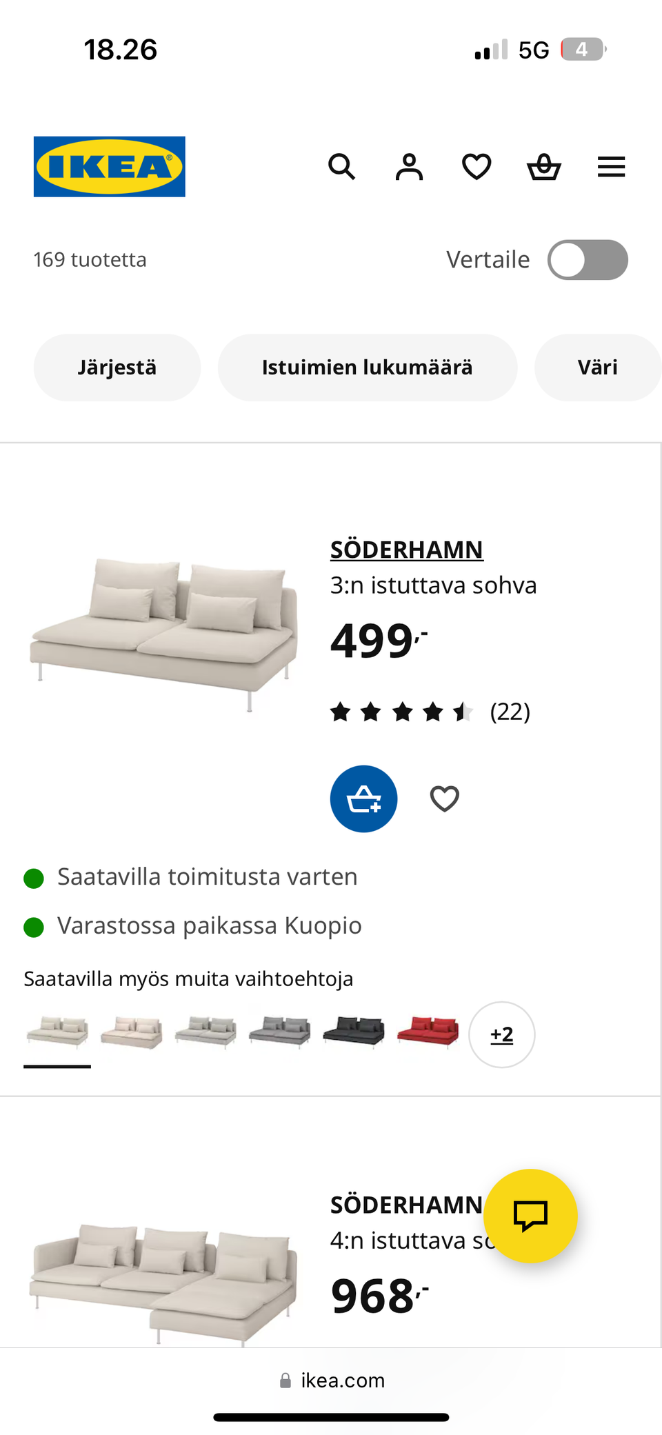 Söderhamn sohva