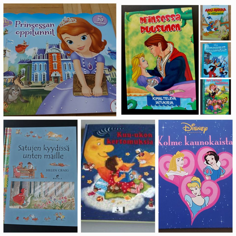 Lastenkirjoja mm prinsessa ja Disney kirja