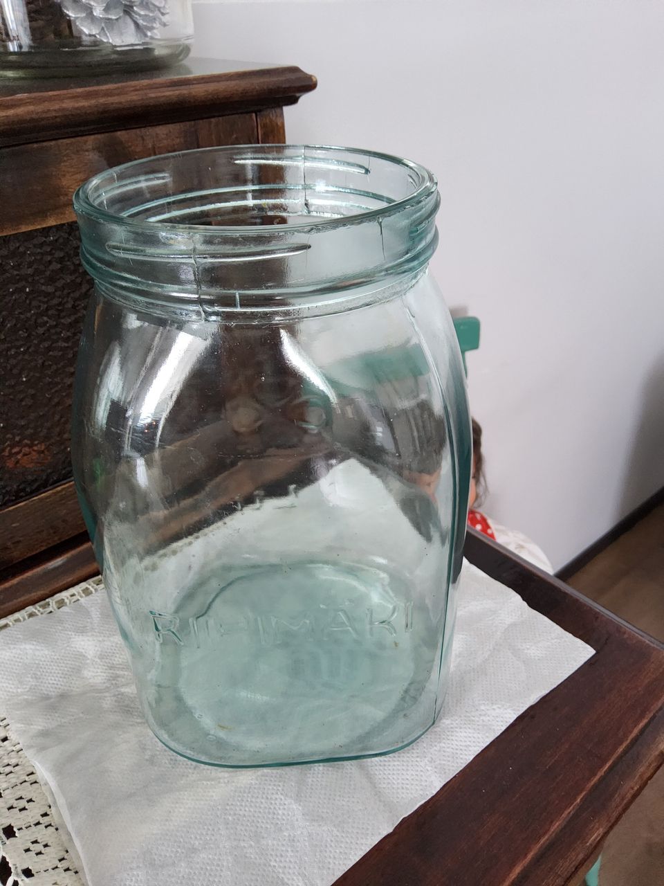 Riihimäen vihreä lasipurkki 3 litran