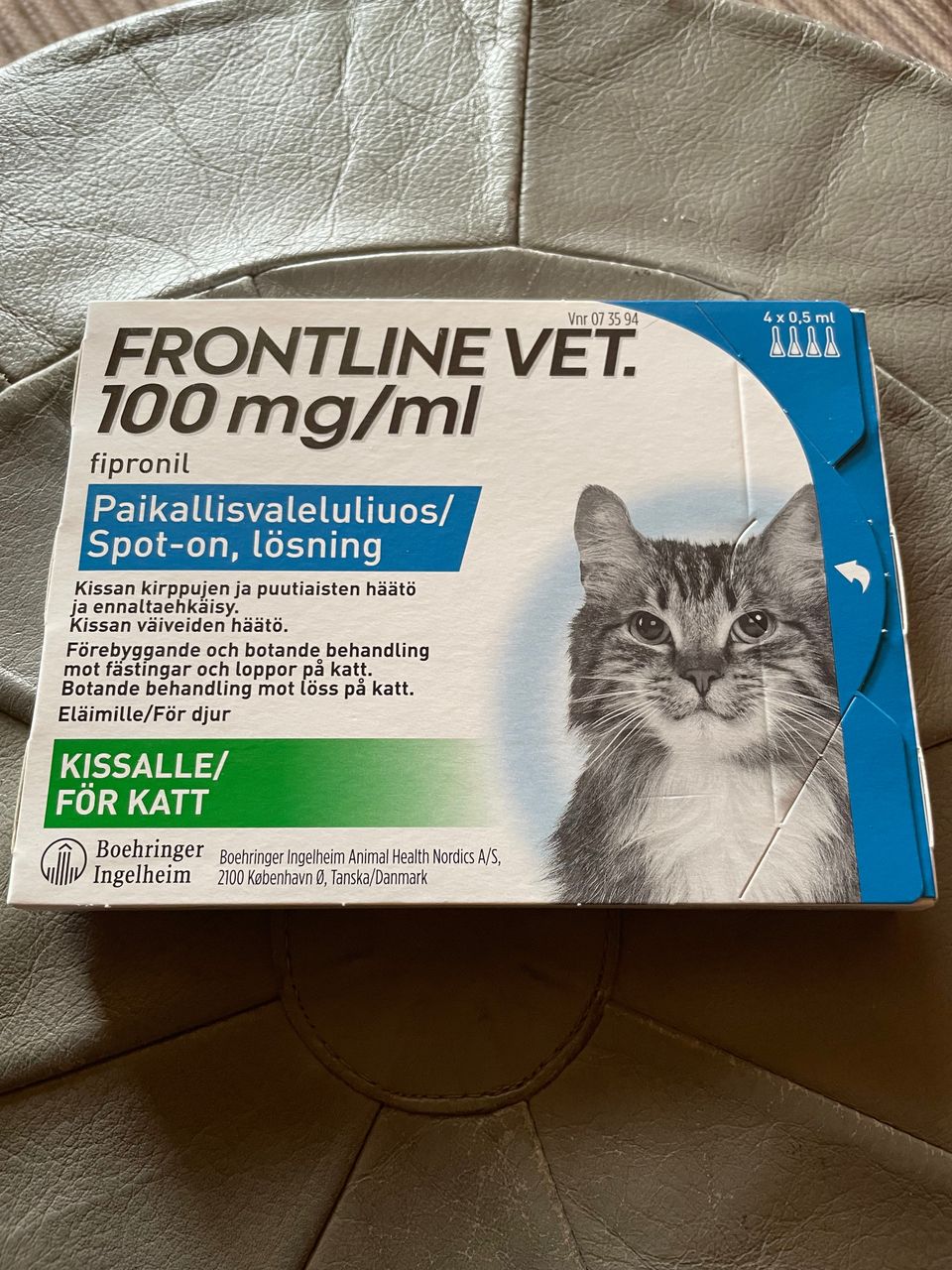 Frontline VET. 100 Mg/ ml paikallisvaleluliuos