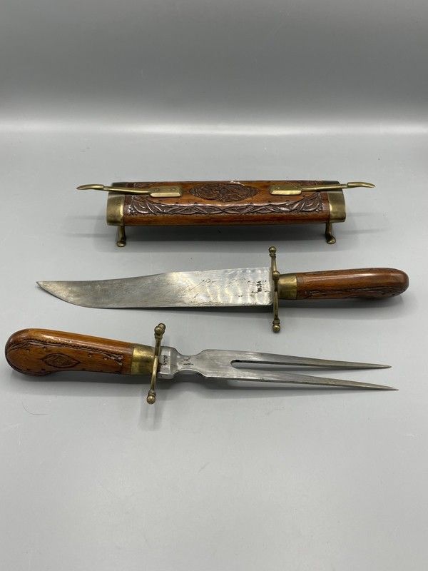 Intialainen vintage veitsi ja haarukka