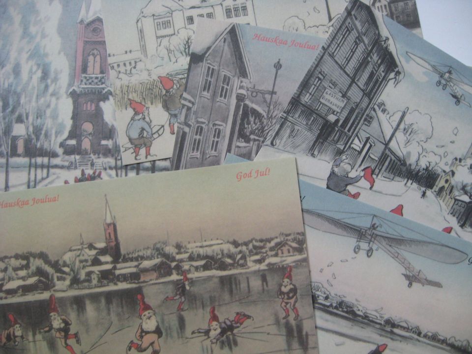 Loviisa-aiheiset 1900-luvun alun joulukortit