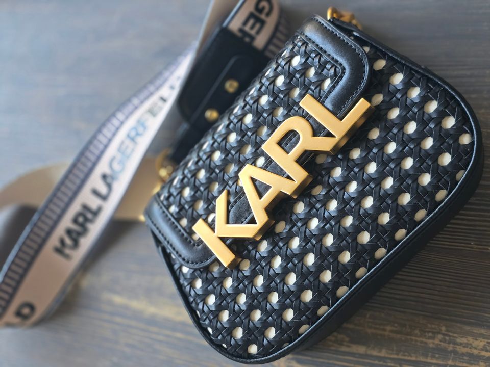 Karl Lagerfeld k/letters woven sm crossbody
