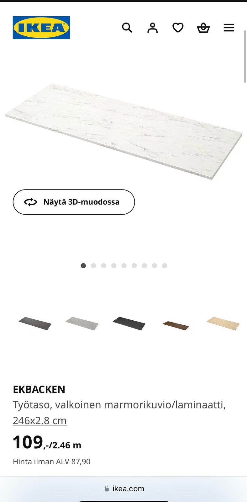 Ikea työtaso marmori