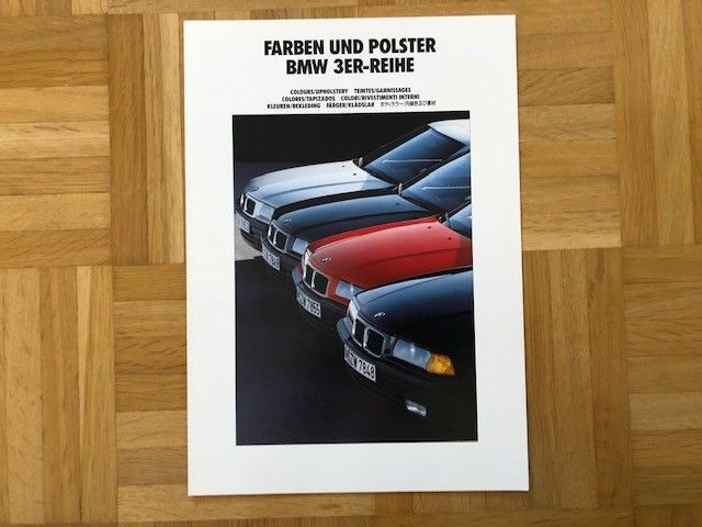 Esite BMW E36 3-sarja värikartta, 1990/1991. 300-sarja