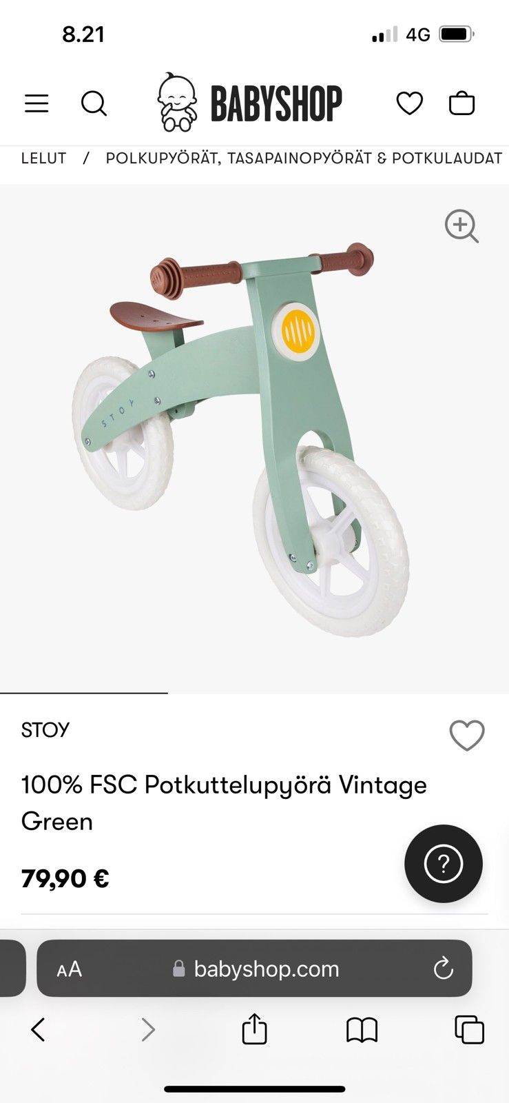 Uusi Stoyn puinen potkupyörä