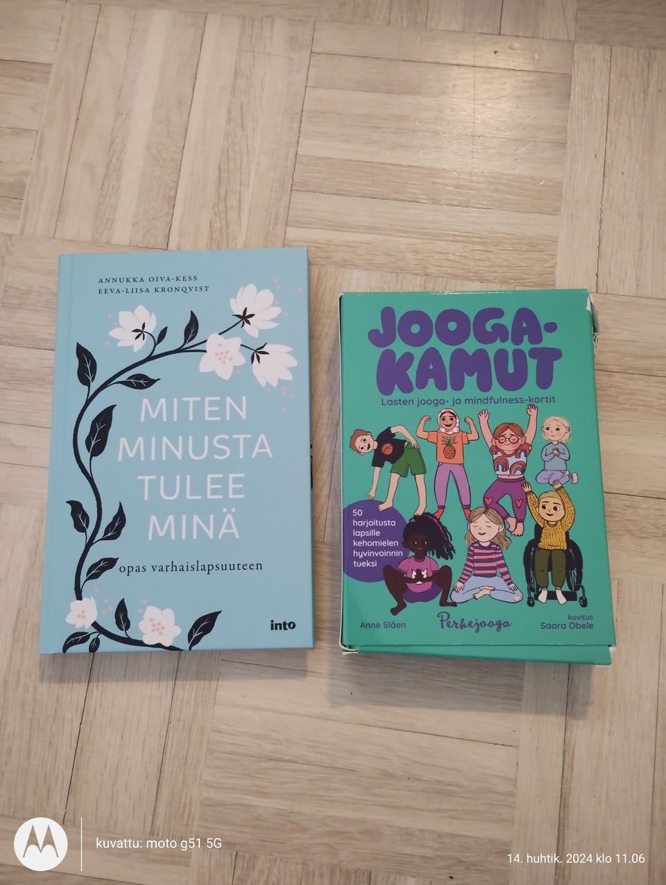 Joogakamut-kortit + miten minusta tulee minä-kirja