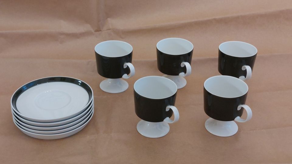 Rosenthal Olive kahvikupit ja tasetit (5 kpl), Tapio Wirkkala design