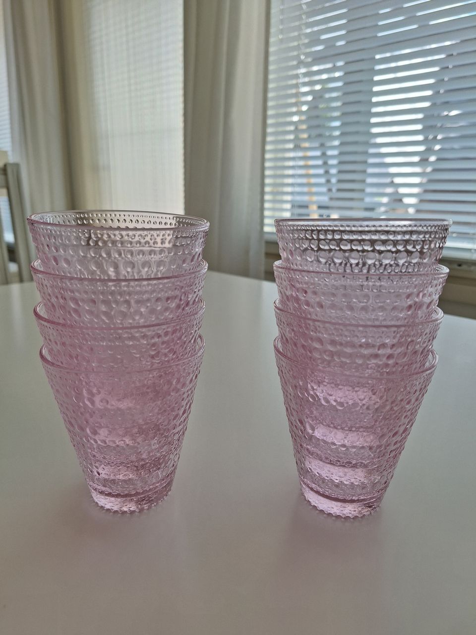 Iittala Kastehelmi juomalasi 30cl vaaleanpunainen 8kpl