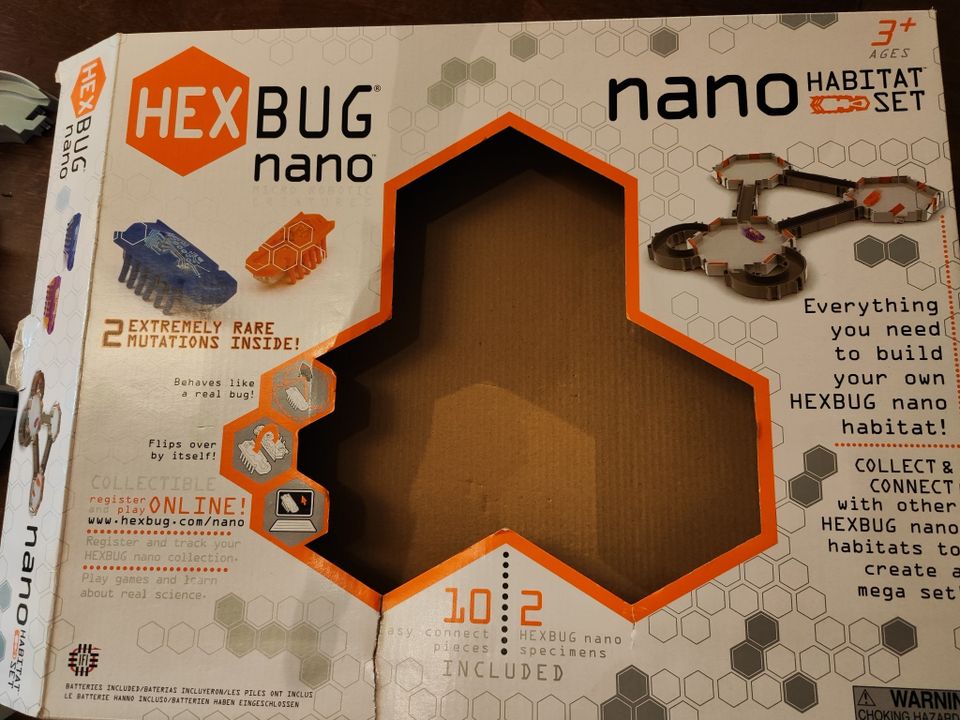 HEXBUG NANO habitat set + kolme ötökkää, tosi hyväkuntoiset