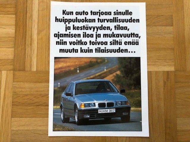 Esite BMW E36 3-sarja vuodelta 1991-1992