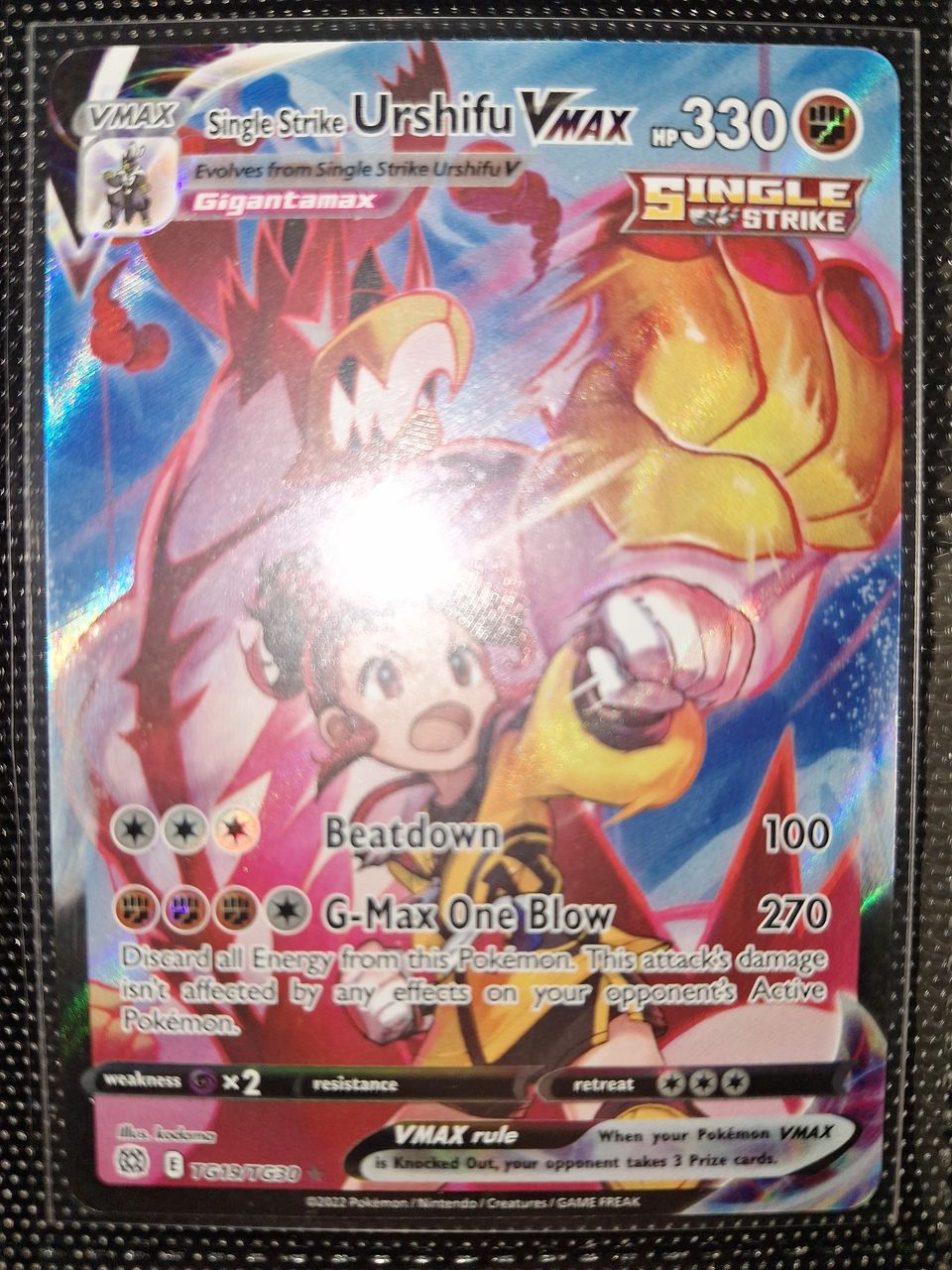 Pokemon Single Strike Urshifu VMax TG19/TG30