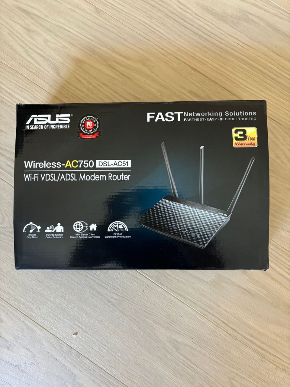 ASUS Wireless AC-750 reitin/modeemi