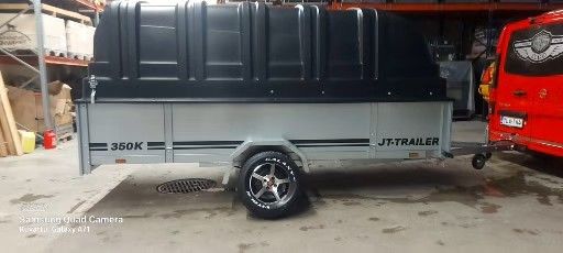 Suomen myydyin JT-Trailer 350x150x50 musta tai harmaa kuomu vain 2290e