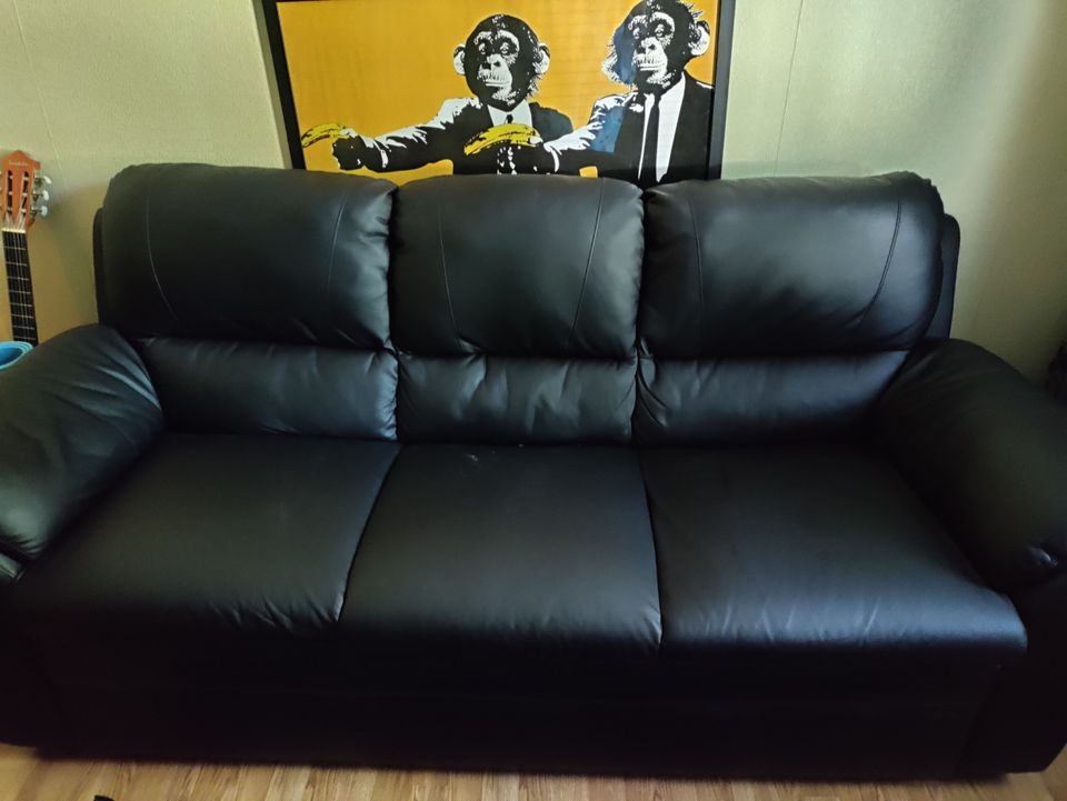 Bonded nahkainen sohva