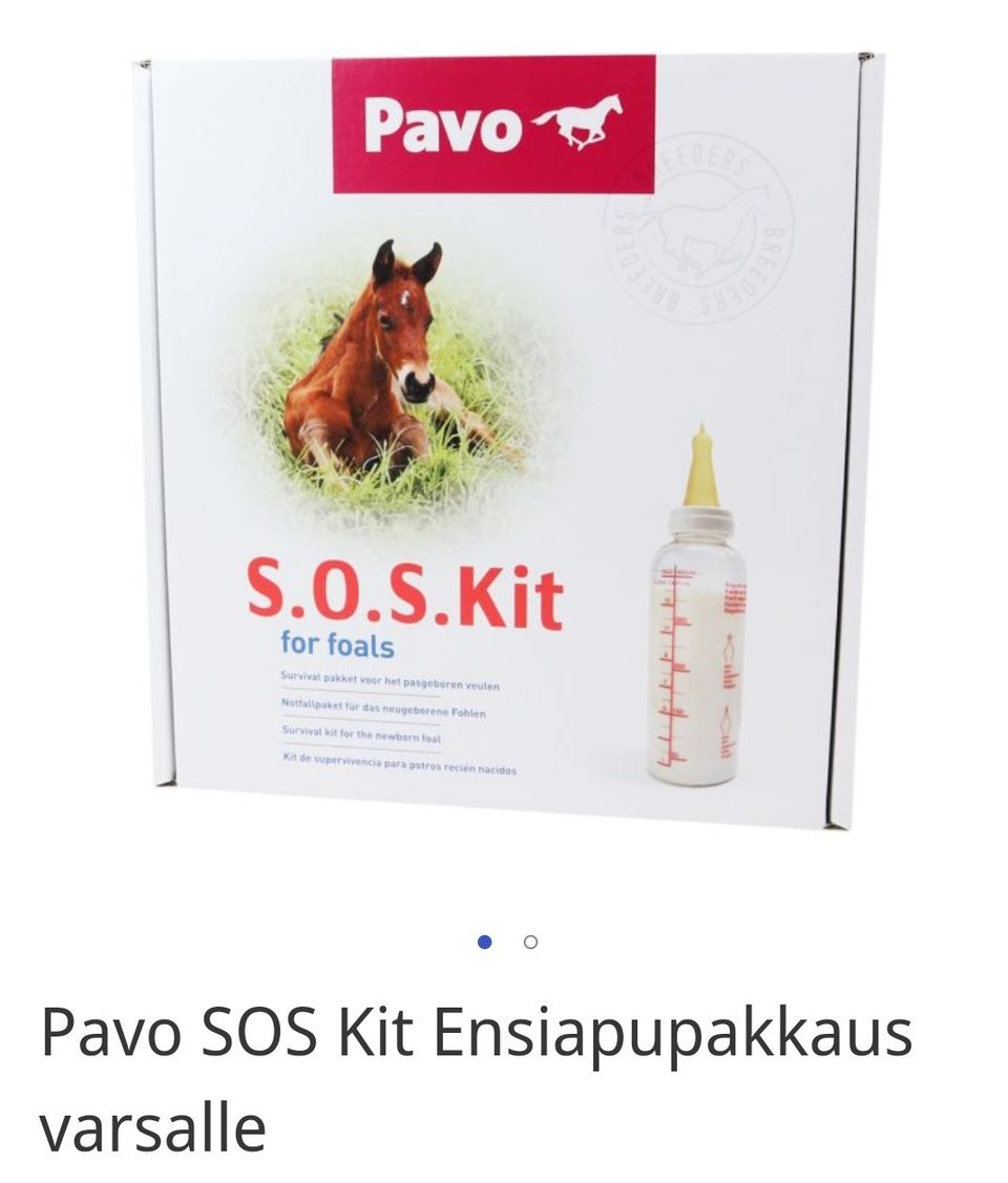 Pavo SOS kit ternimaito pakkaus