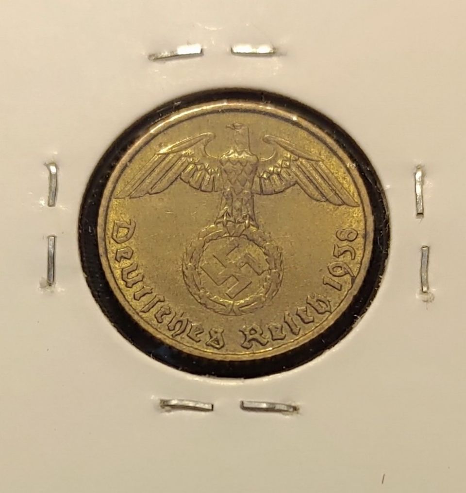 Natsikolikko 5 reichspfennig v. 1938 A