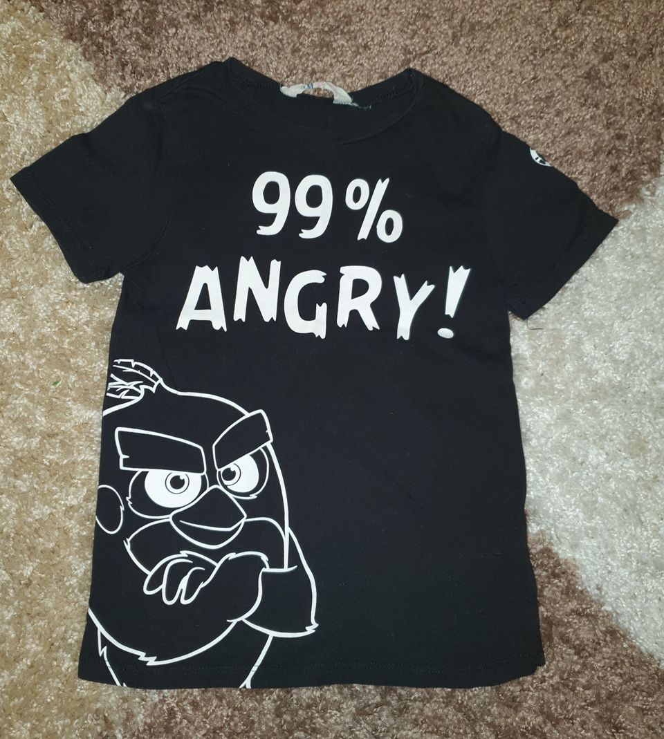 H&M Angry Birds t-paita 122/128cm alennettu