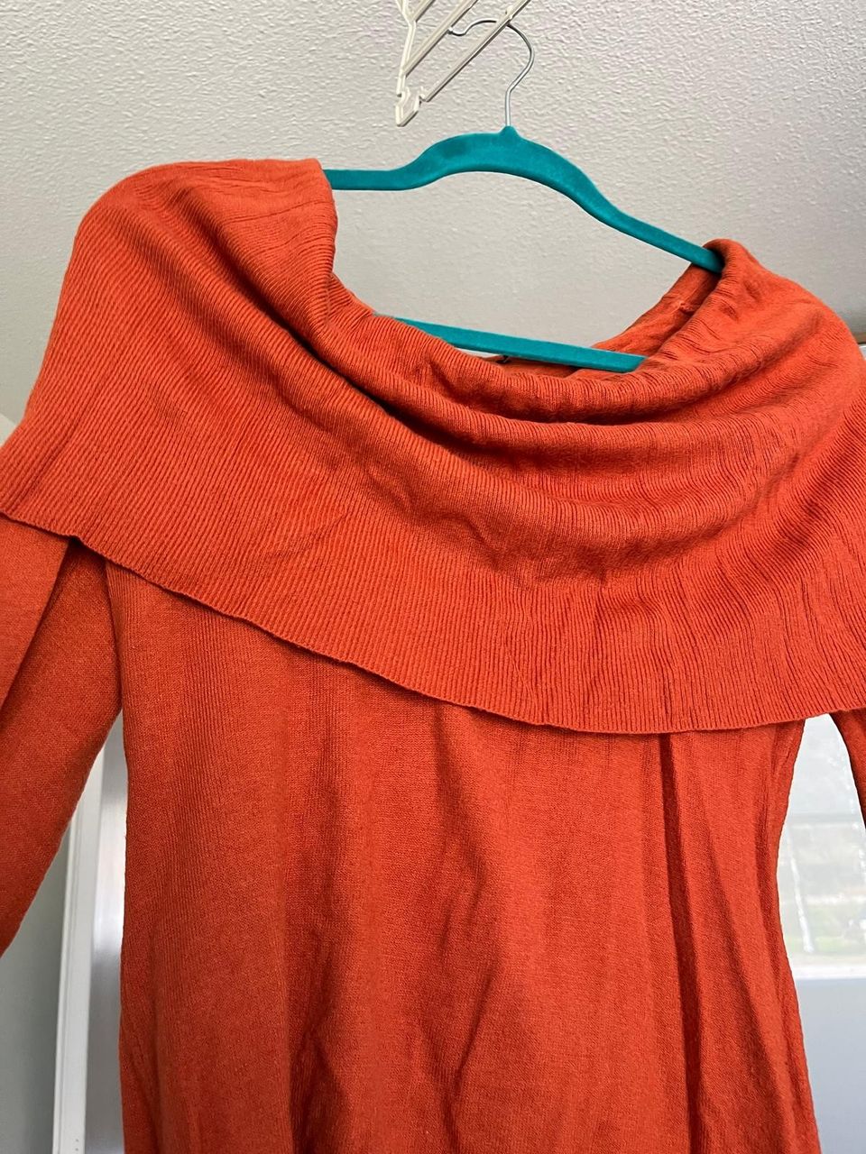 Orange offshoulder elgant blouse
