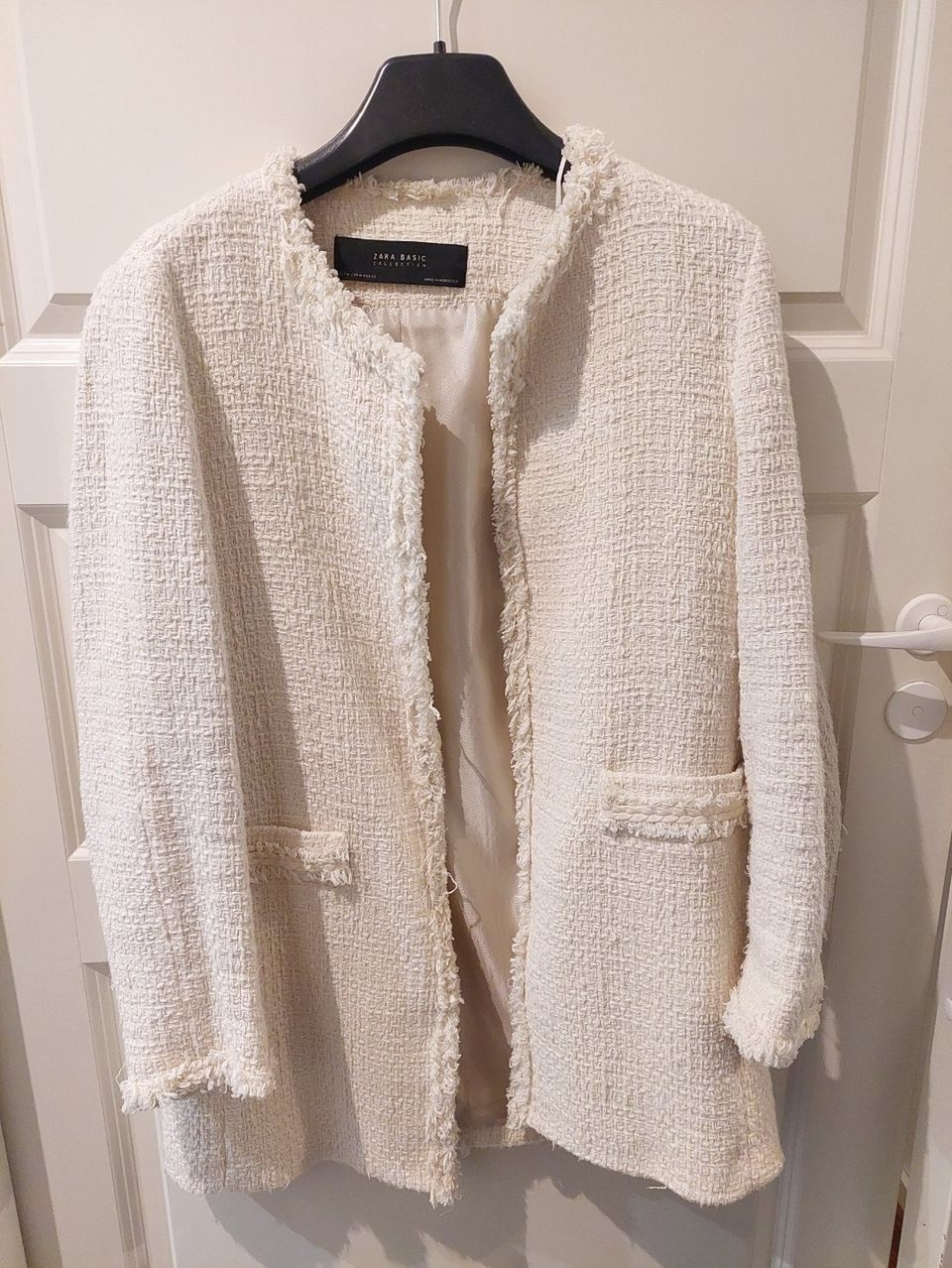 Zara Valkoinen tweed takki