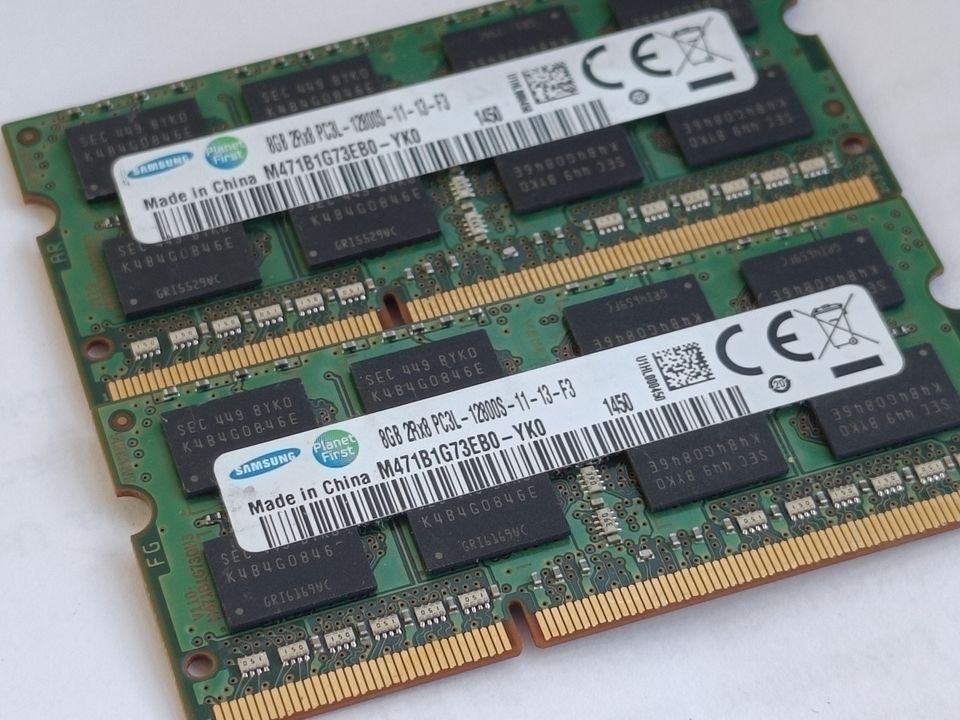 16GB (2x8GB) DDR3 1600MHZ / PC3L  1.35v Muistikammat Kannettavaan