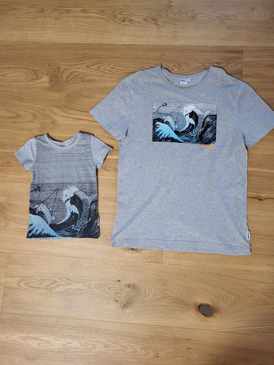 Muumi t-paidat aikuiselle ja lapselle, L & 98