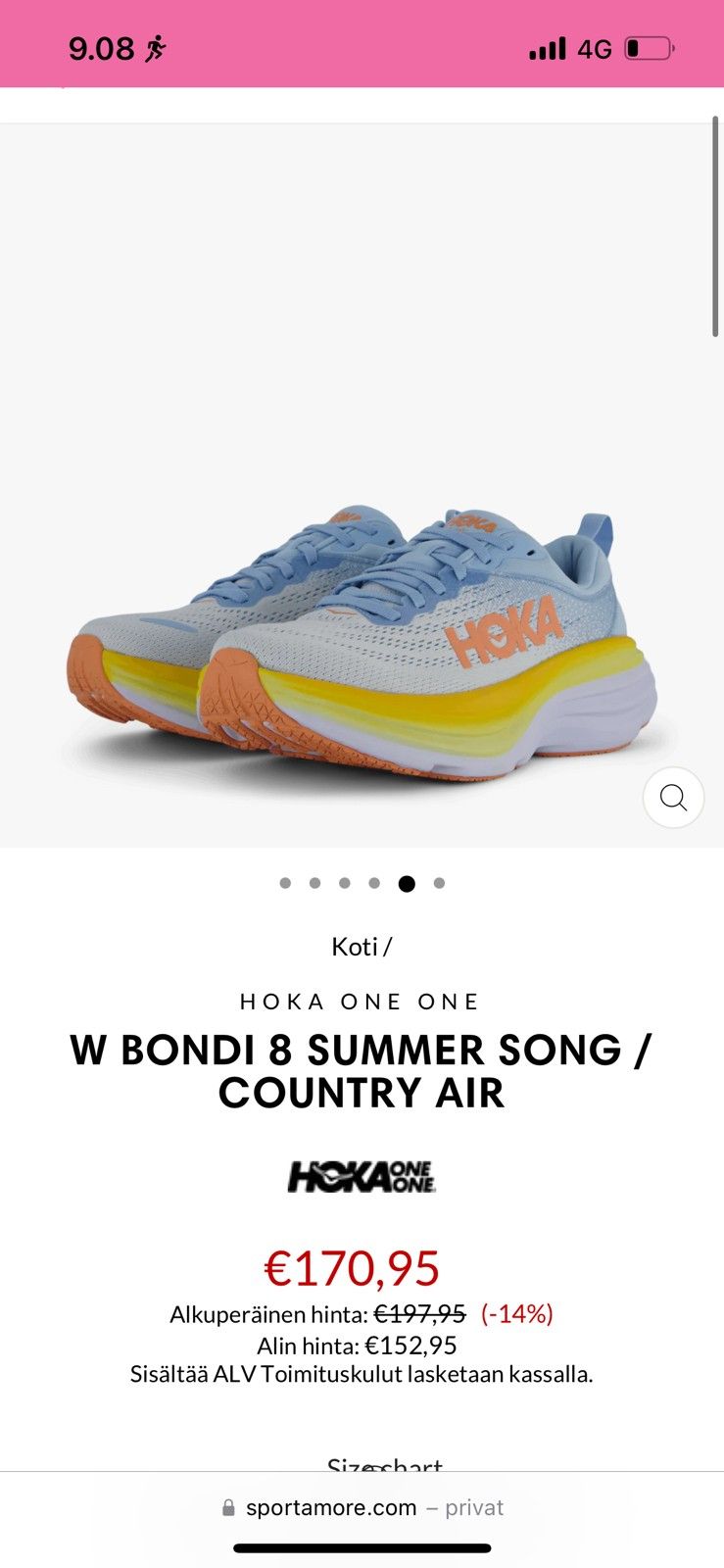 Hoka Bondi 8, 39 1/3