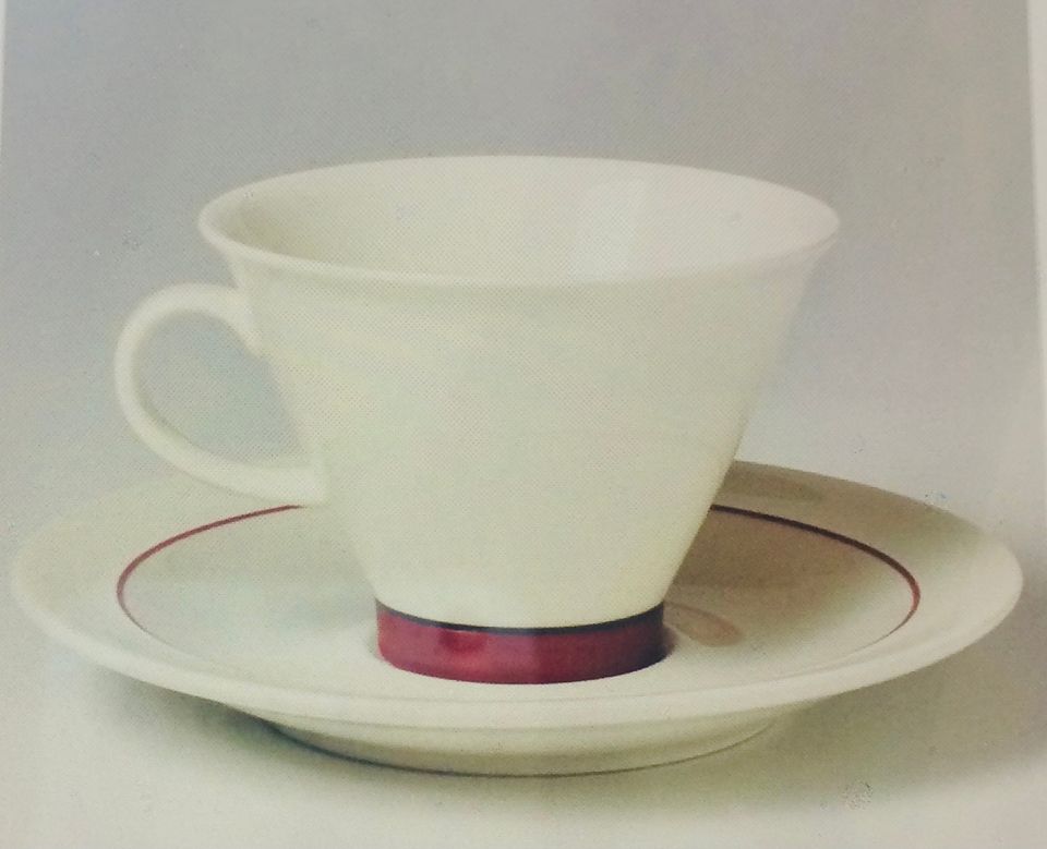 Arabia, HARLEKIN, RED HAT -kahvikuppi + tassi