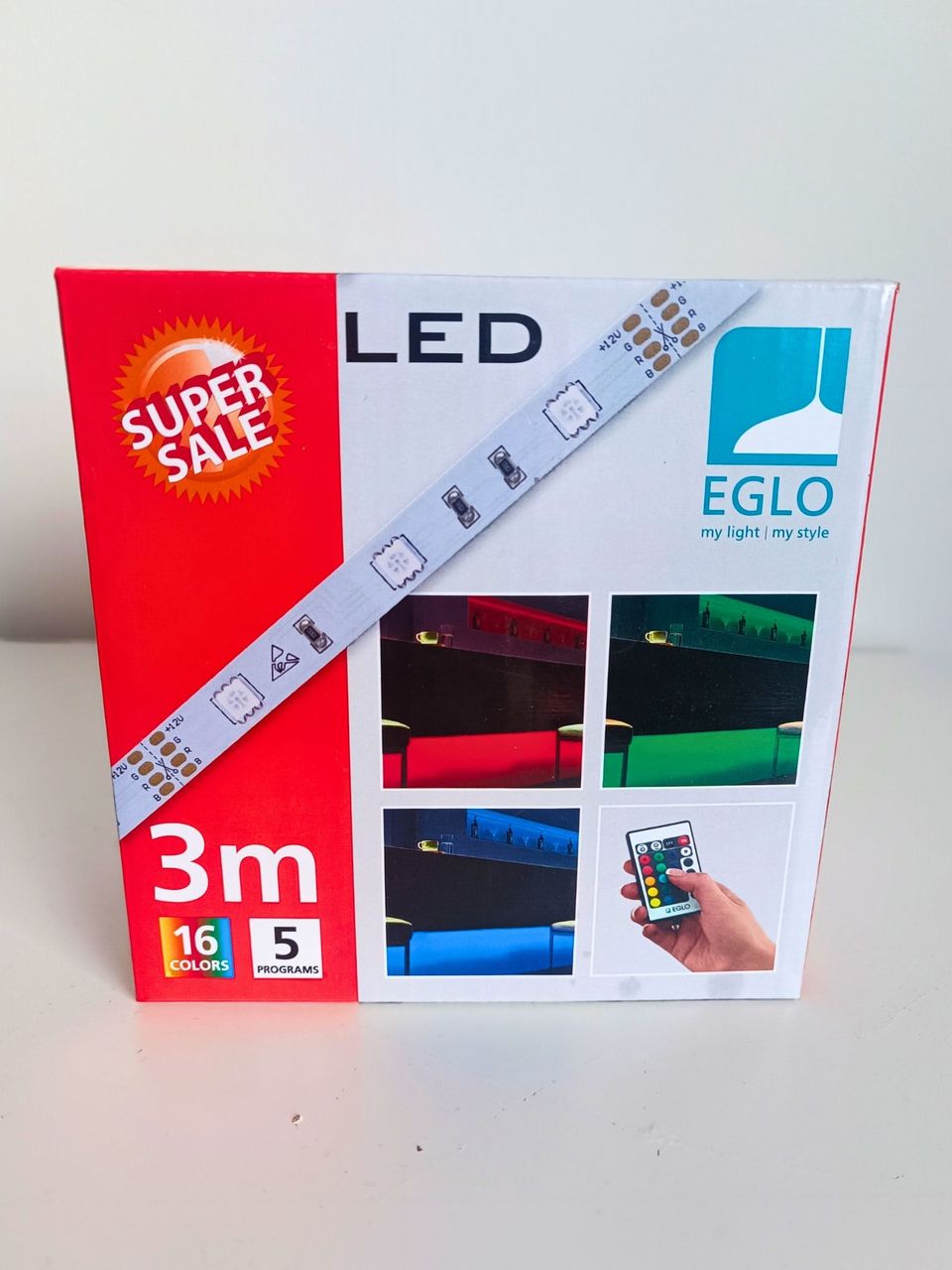 EGLO LED-valonauha 3 m RGB