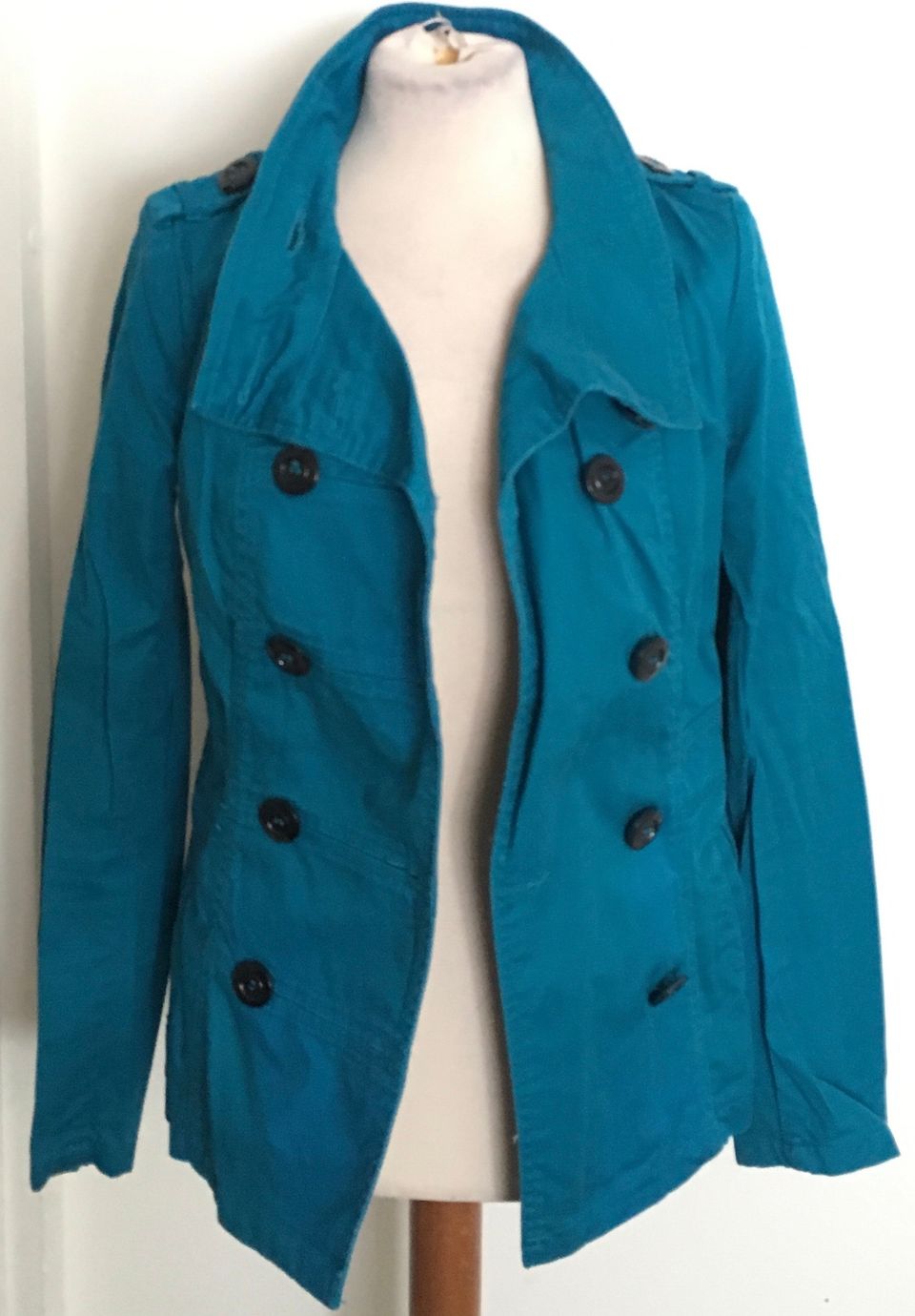 H&M sinivihreä tumma turkoosi takki 38