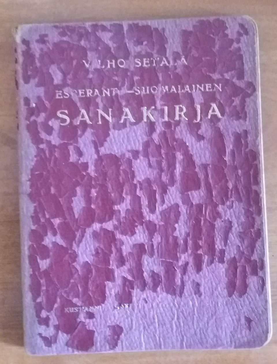 Vilho Setälä Esperanto-suomalainen sanakirja Vortaro esperanto-finna Otava 1919