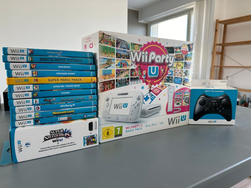 Wii U -konsoli, ohjaimet ja 12 peliä