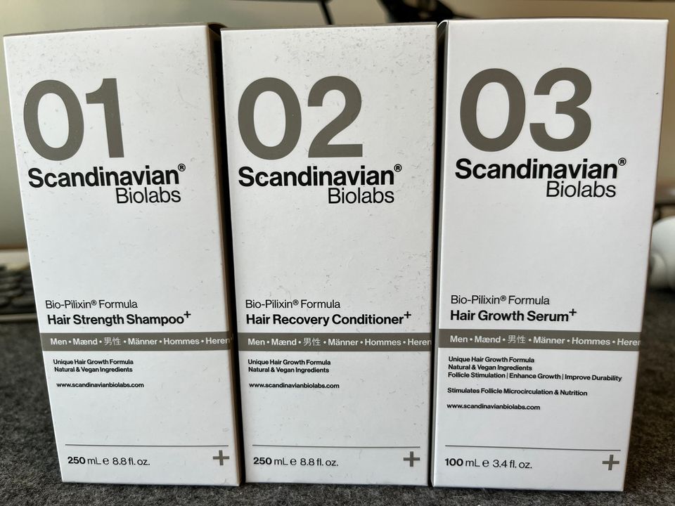 Scandinavian biolabs ja Foligain hiustenhoito tuotteita