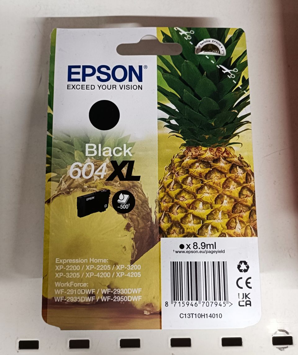 Epson Ananas 604 musta XL mustekasetti