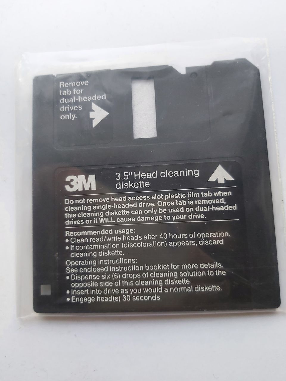 Head cleaning diskette