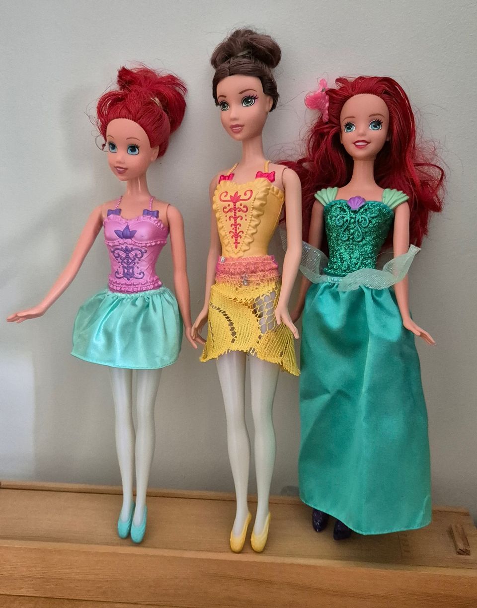 Disney-prinsessa-nuket 2 x Ariel ja Belle