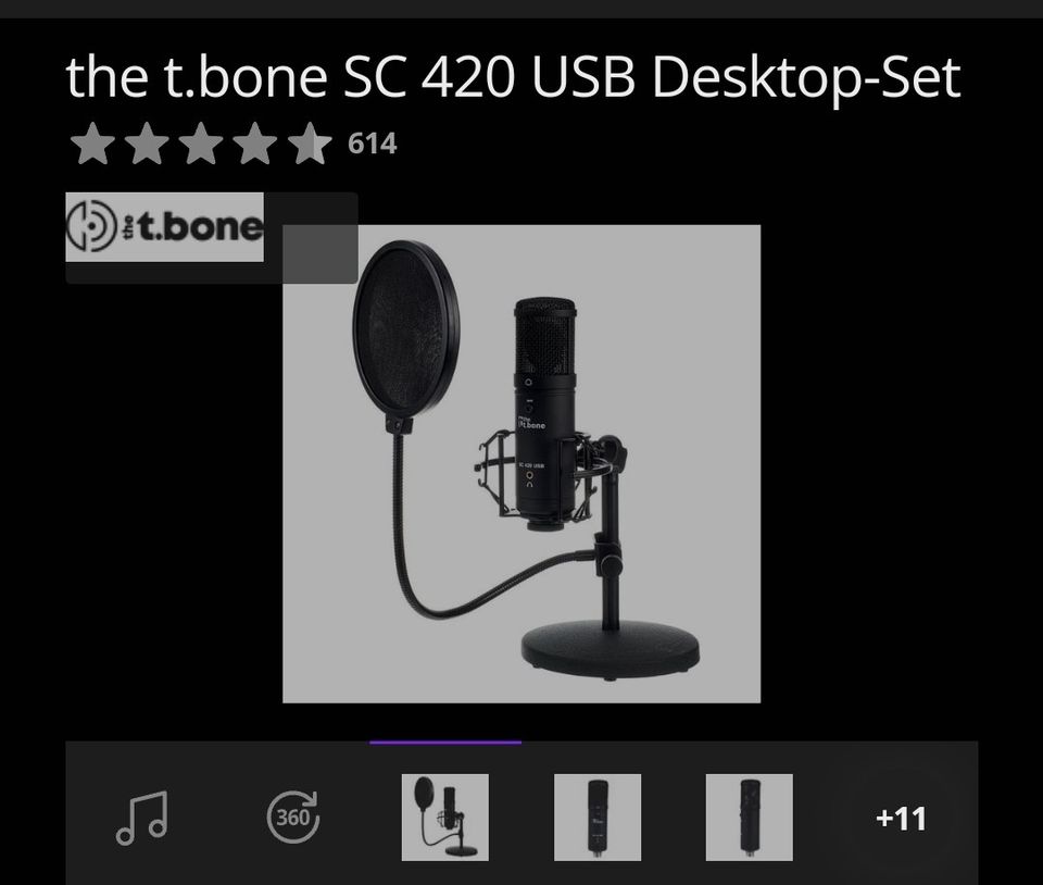 T.Bone Podcast Mikki, USB Desktop setti