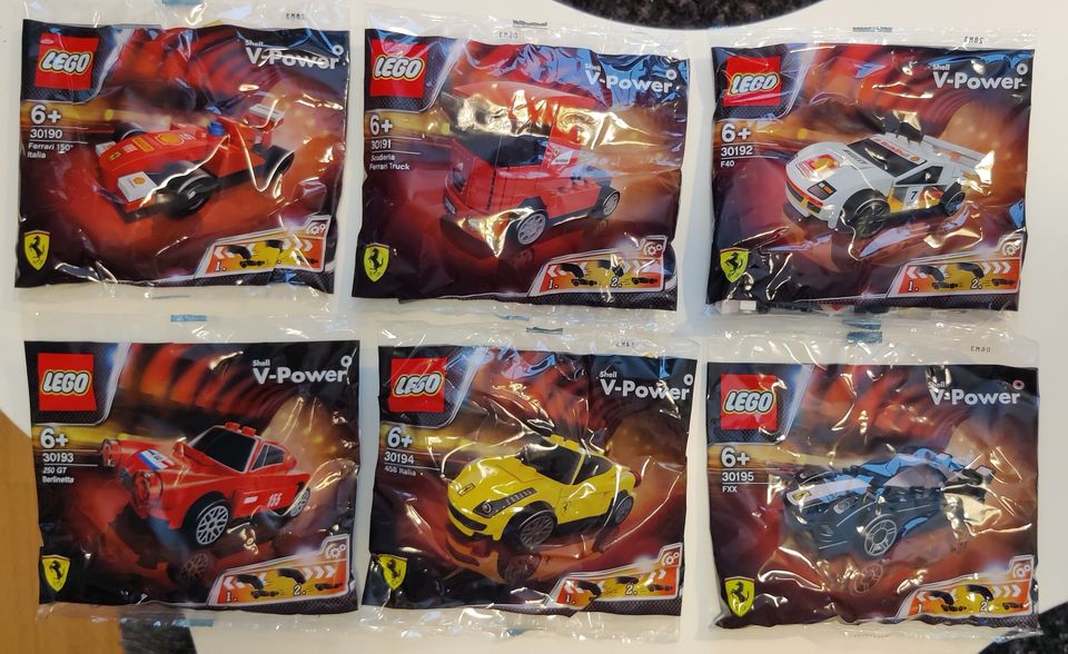 LEGO racer  sarja 6 kpl V-power