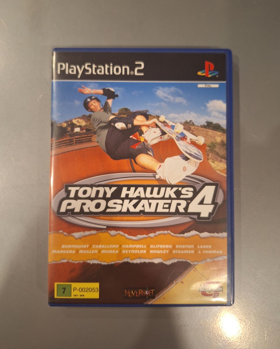 Ps2 peli. Tony Hawk's proskater 4