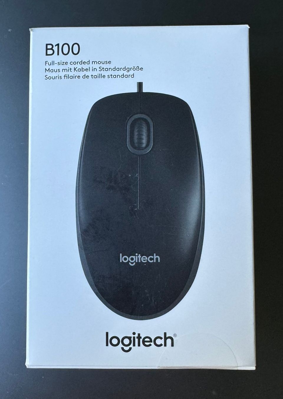 Logitech B100 Hiiri full size corded mouse