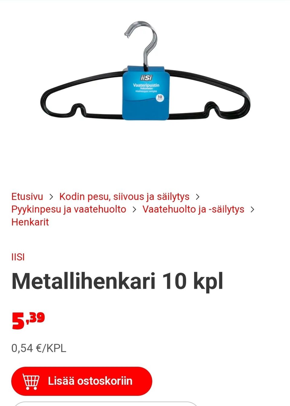 Metalliset kumipäällysteiset henkarit